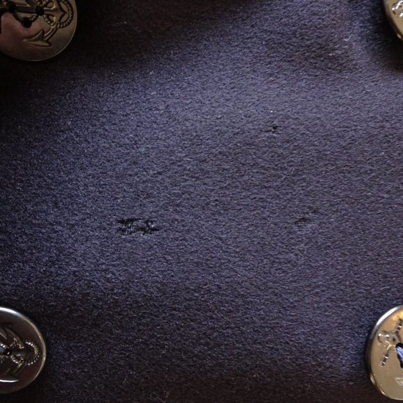 Vintage USN Navy "Naval Clothing Depot" WW2 Dark Blue Wool Pea Coat Size 38 - Picture 5 of 12